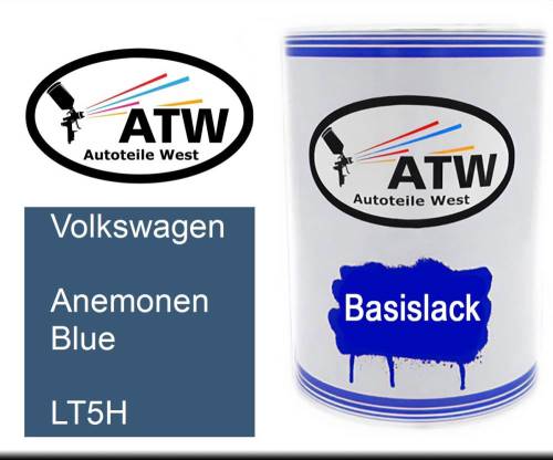 Volkswagen, Anemonen Blue, LT5H: 500ml Lackdose, von ATW Autoteile West.